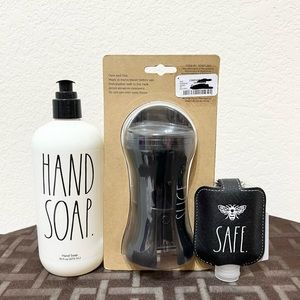 Rae Dunn kitchen SLICE vegetable spiralizer & HAND SOAP & sanitizer holder